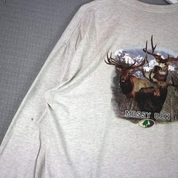 Mossy Oak Y2K Deer Hunting Cotton Longsleeve Distressed XXL - Picture 7 of 8